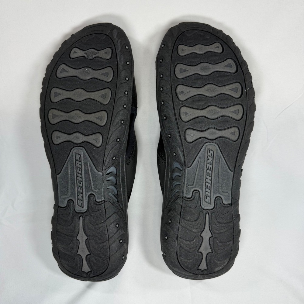Skechers Outdoor Lifestyle Black Slide Sandals Leather Textile 47101 BBK US 9 - Picture 8 of 10